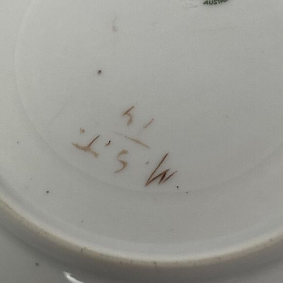 Vintage Tea Cup Saucer Moritz Zdekauer Austria Hand Painted Elegant Blue Floral - Picture 8 of 15